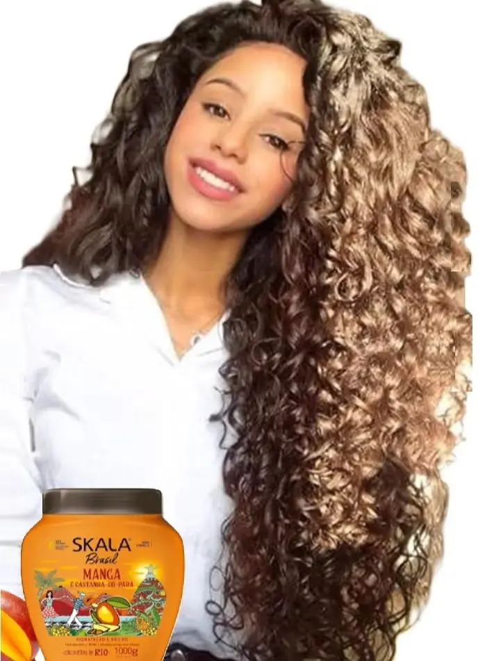 كريم معالجة الشعر (2 في 1 ) بخلاصة المانجا وزبدة الشيا والجوز البرازيلي للترطيب العميق والتغذية الفائقة مثالي للشعر الناعم والمجعد والزيتي والضعيف والتالف من سكالا اكسبرت ١٠٠٠ جرام 1.webp