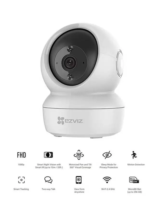 كاميرا مراقبة منزلية ذكية C6N Wi-Fi 2MP 1080P باللون الأبيض 2.webp