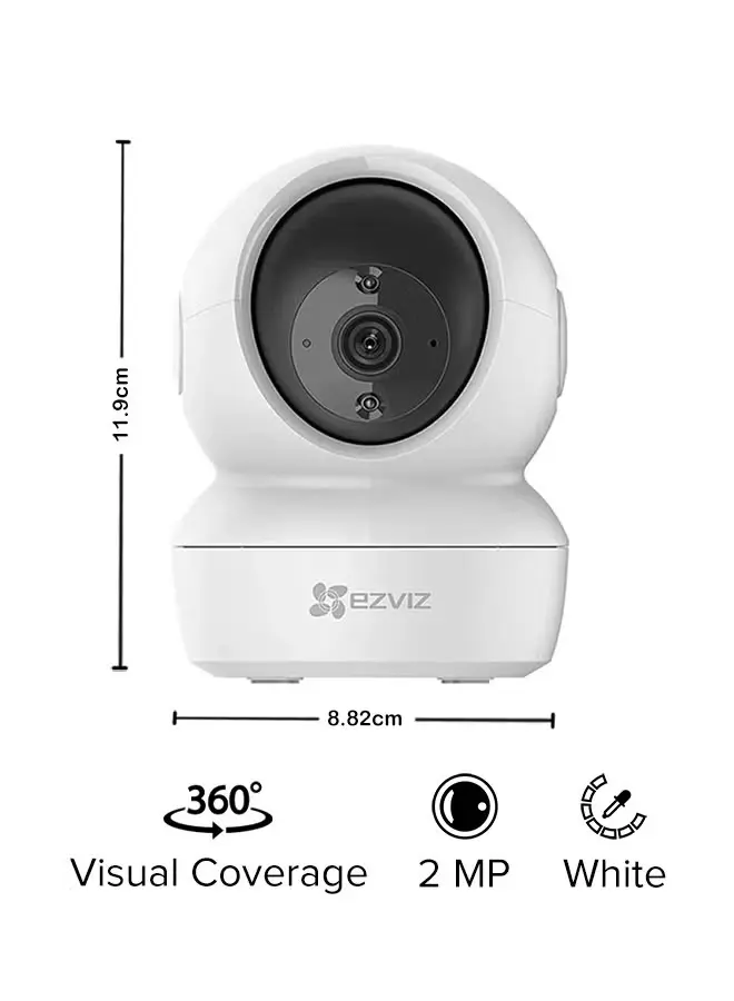 كاميرا مراقبة منزلية ذكية C6N Wi-Fi 2MP 1080P باللون الأبيض 1.webp