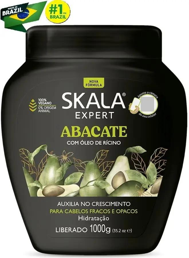 كريم سكالا البرازيلي لترطيب ومعالجة الشعر بالافوكادو يساعد على نمو الشعر بشكل ملحوظ وترطيبه وإعطائه اللمعة (1000  جرام)