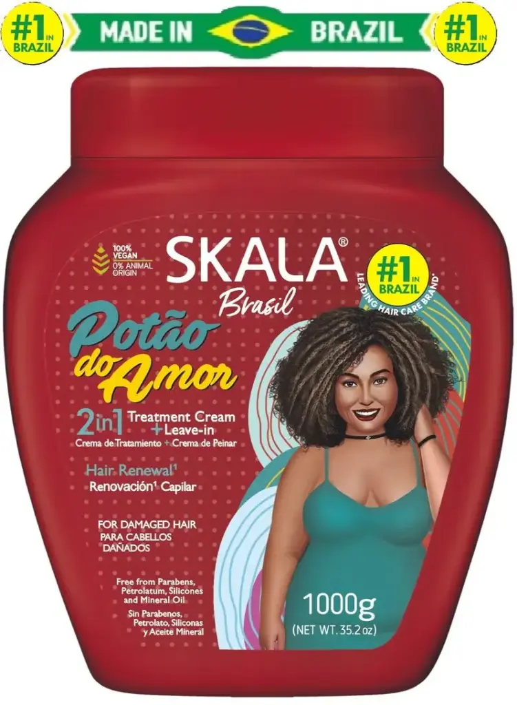 كريم معالج بوتو دو امور 2  في 1  من سكالا مزيج مثالي من 18  عنصراً قويا ينشط ويعيد التوهج للشعر1000  جرام ( برازيلي ) 