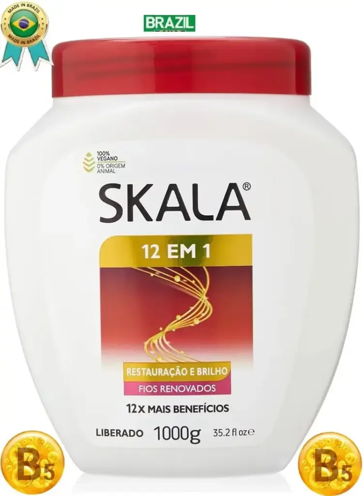 كريم معالجة وترميم الشعر (12  في 1) تركيبة غنية بالكيراتين النباتي وزيت الأفوكادو وزيت الأرغان والسيراميد النباتي والبرو-ب5  وفيتامين هـ وزبدة الشيا والكاكاو وبروتين الأرز وبروتين القمح فهو يوفر ترميمًا مذهلاً ومغذيات حيوية للشعر 1000  جرام 