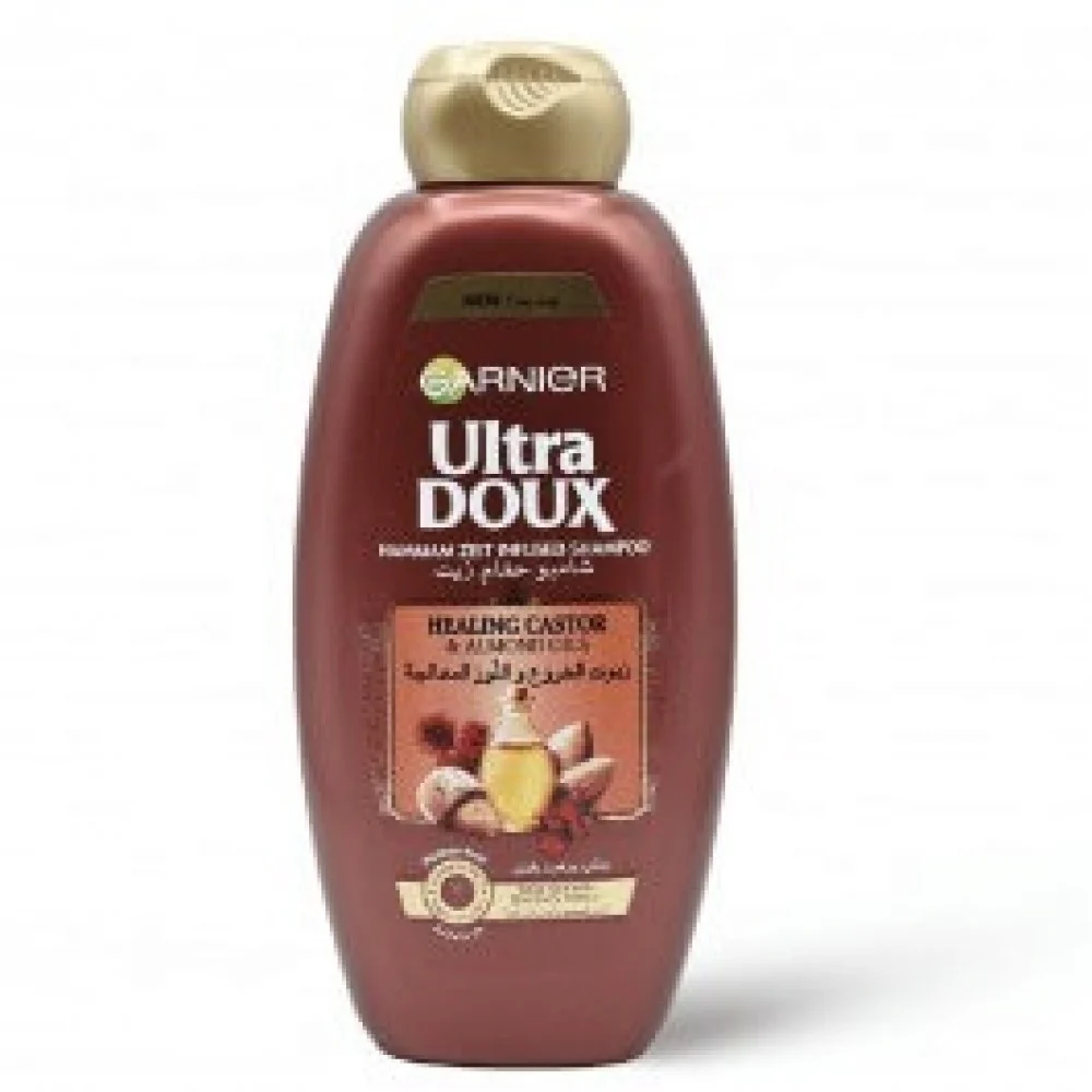 جارنييه الترا دو شامبو مقوي بزيوت الخروع و اللّوز - 600  مل 