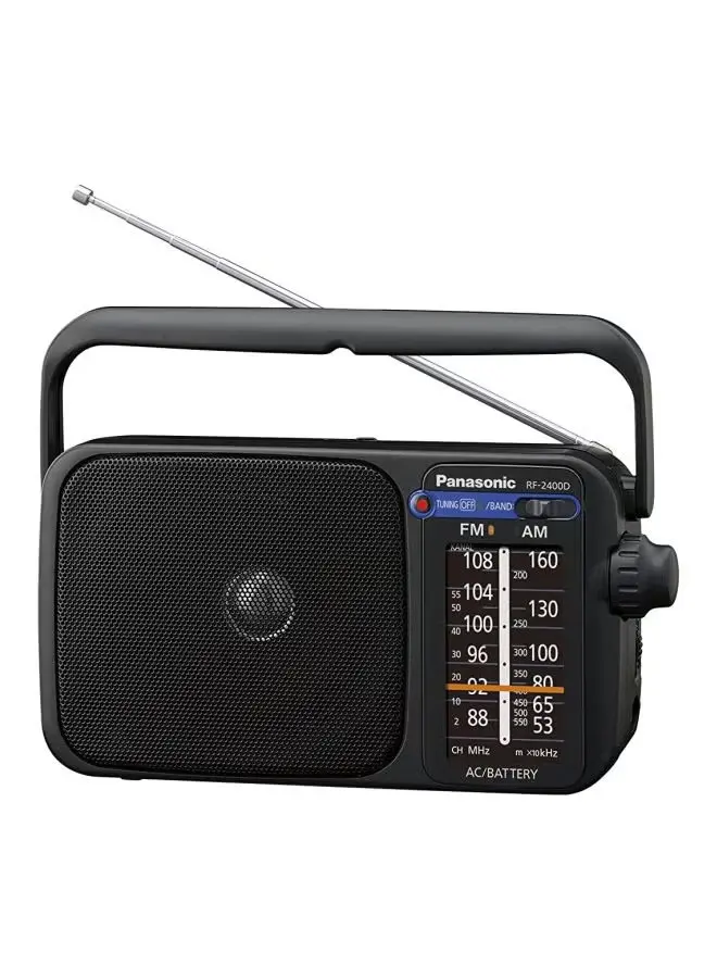 راديو FMAM محمول مع موالف RF-2400D أسود