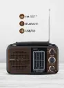 راديو ومشغل موسيقى FM/AM/SW محمول مزود بمنفذ USB/SD/BT