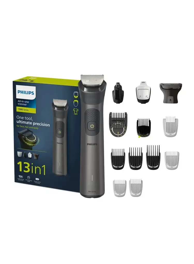 ماكينة التشذيب متعددة الاستخدامات MG7920/15  من Philips | مجموعة عناية 13  في 1  لتشذيب الوجه والشعر والجسم | للأنف والأذن | 120  دقيقة من الاستخدام اللاسلكي، مقاومة للماء 