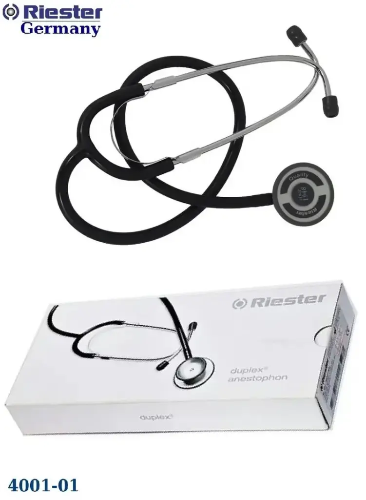 سماعة الطبيب ريستر RI-4001-01  دوبلكس اﻷصلية باللون الأسود (ألماني)